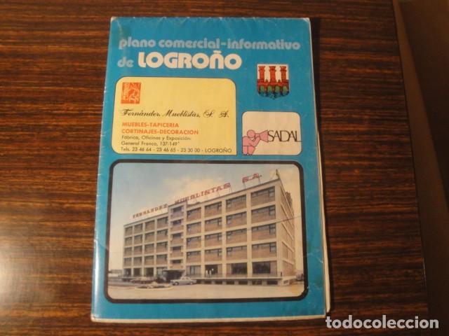 Coleccionismo de Revistas y Peri&oacute;dicos: Plano Comercial Informativo de Logro&ntilde;o. A&ntilde;o 1975.