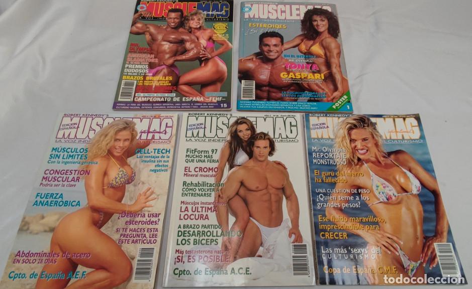 Coleccionismo de Revistas y Peri&oacute;dicos: 5 REVISTAS DE CULTURISMO MUSCLEMAG ESPA&Ntilde;A A&Ntilde;O X 1989 91, POSTER'S