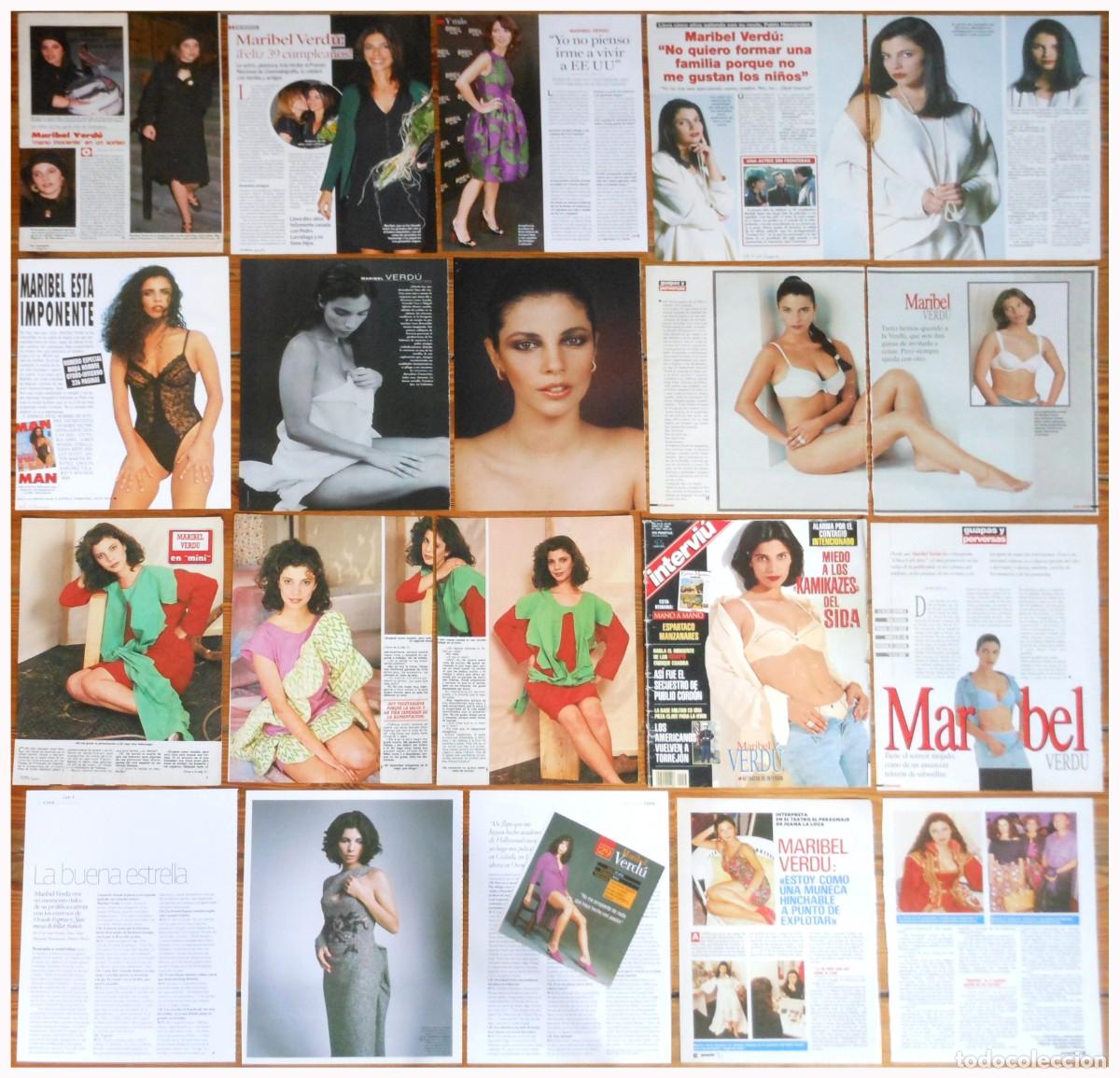 Coleccionismo de Revistas y Peri&oacute;dicos: MARIBEL VERDU colecci&oacute;n prensa 1980s/10s sexy spain actress clippings interviu fotos actriz cine