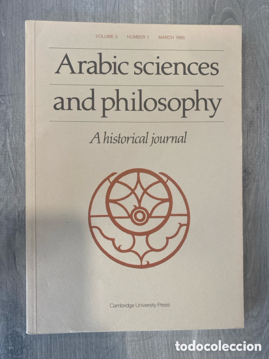 Coleccionismo de Revistas y Peri&oacute;dicos: Arabic Sciences and Philosophy: A Historical Journal (Vol. 5, n&ordm; 1)/1995/Cambridge University Press.