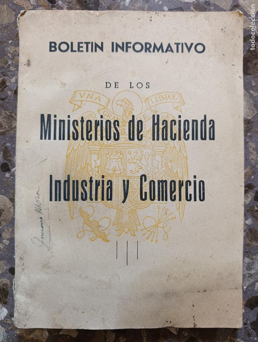 Collezionismo di Riviste e Giornali: BOLET&Iacute;N INFORMATIVO DE LOS MINISTERIOS DE HACIENDA INDUSTRIA Y COMERCIO. OCTUBRE 1952