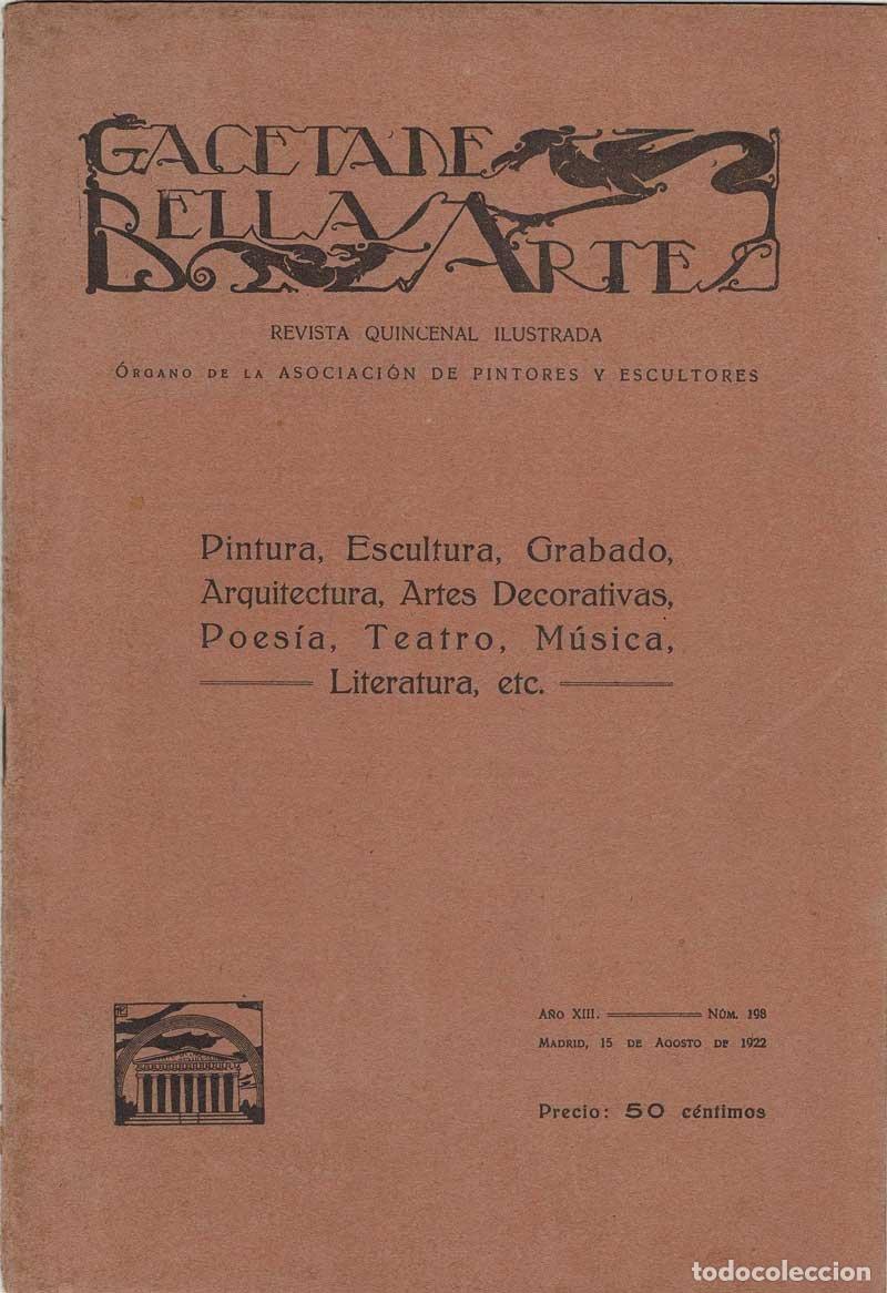 Coleccionismo de Revistas y Peri&oacute;dicos: Gaceta de Bellas Artes N&ordm; 198, 1922