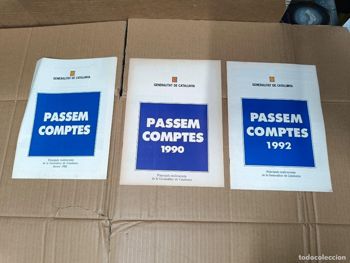 Coleccionismo de Revistas y Peri&oacute;dicos: LOTE DE 3 REVISTAS PASSEM COMPTES, 1988 1990 1992, GENERALITAT DE CATALUNYA -P18