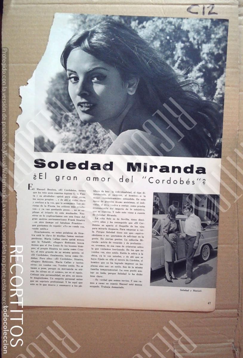 Coleccionismo de Revistas y Peri&oacute;dicos: SOLEDAD MIRANDA Y EL CORDOBES