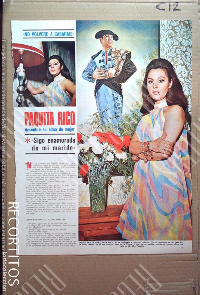Colecionismo de Revistas e Jornais: PAQUITA RICO MARIA DE LAS MERCEDES