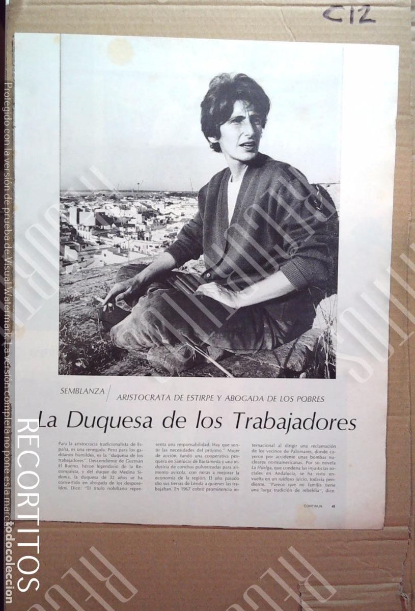 Coleccionismo de Revistas y Peri&oacute;dicos: SANLUCAR DE BARRAMEDA LA DUQAUESA DE MEDINA SIDONIA LA DUQUESA ROJA DE LOS TRABAJADORES