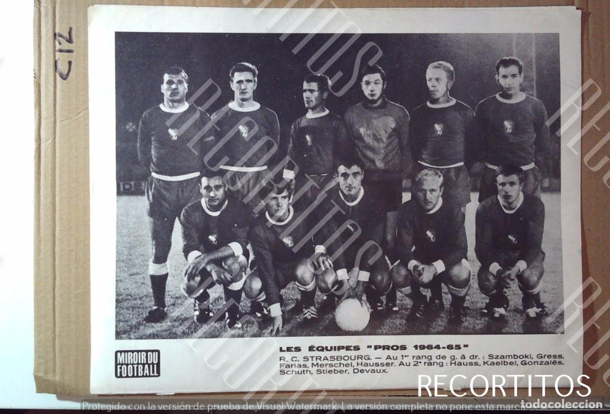 Coleccionismo de Revistas y Peri&oacute;dicos: RC STRASBOURG ESTRASGURGO CF FUBOL 1964 1965