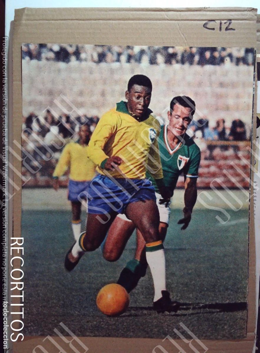 Coleccionismo de Revistas y Peri&oacute;dicos: ESPA&Ntilde;A BRASIL MUNDIAL DE FUTBOL PELE 1962