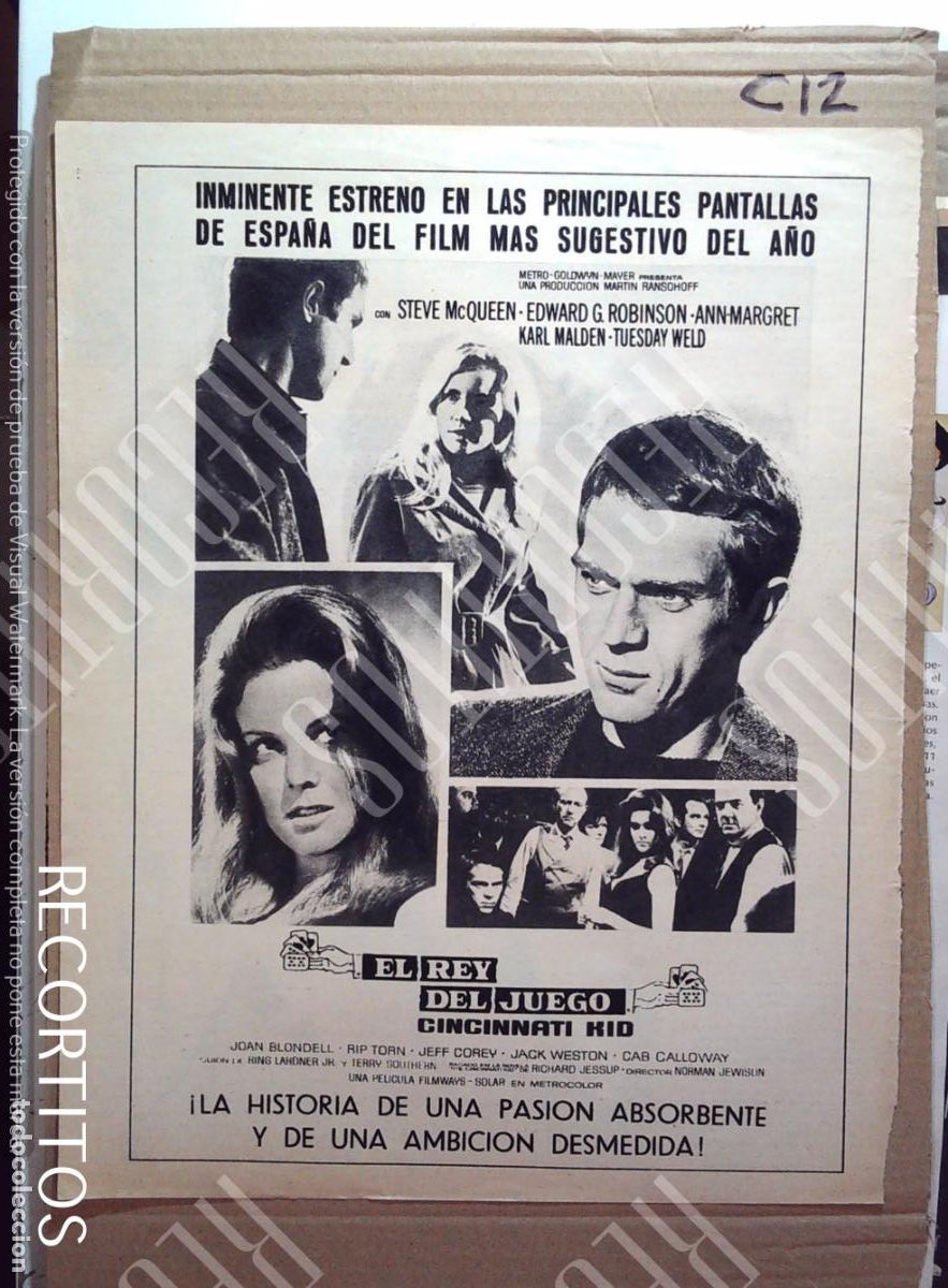 Coleccionismo de Revistas y Peri&oacute;dicos: EL REY DEL JUEGO STEVE MCQUEEN ANN MARGRET KARL MALDEN
