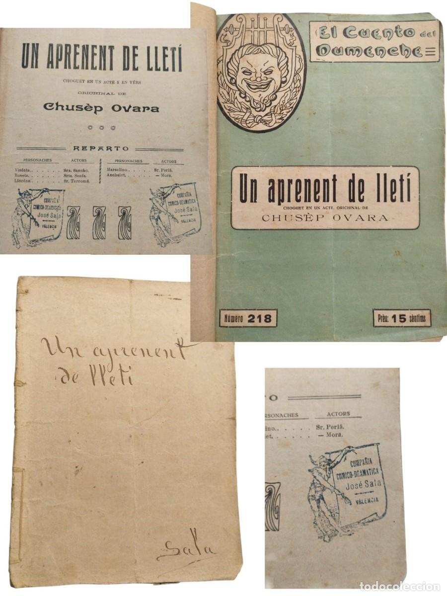 Coleccionismo de Revistas y Peri&oacute;dicos: EL CUENTO DEL DUMENCHE N&ordm;218 : UN APRENENT DE LLET&Iacute;. CHUSEP OVARA . 1918 TEATRO VALENSI&Agrave;