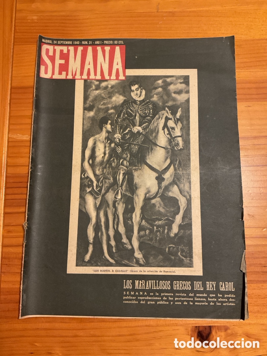 Coleccionismo de Revistas y Peri&oacute;dicos: Lote 2 revistas antiguas SEMANA 1940 n&ordm; 31 y 38 &ndash; Segunda Guerra Mundial, &Aacute;frica, Londres, moda