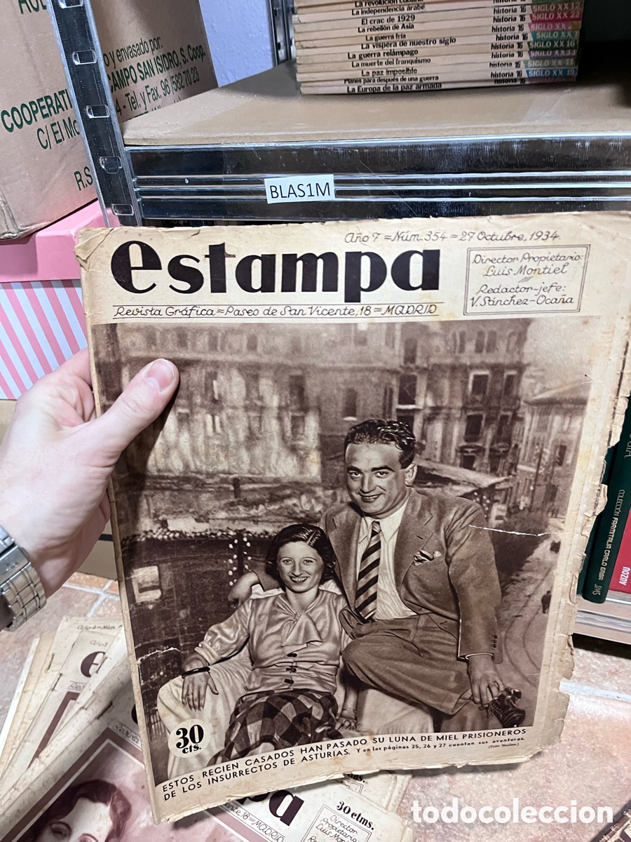 Coleccionismo de Revistas y Peri&oacute;dicos: Blas1M ESTAMPA. REVISTA GRAFICA. N&ordm; 354. 27 OCTUBRE DE 1934. A&Ntilde;O 7 LA TRAGEDIA REBELION DE ASTURIAS