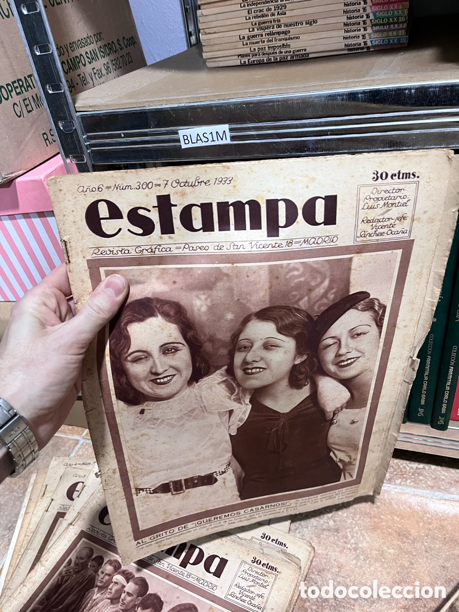 Coleccionismo de Revistas y Peri&oacute;dicos: Blas1M REVISTA ESTAMPA NUM. 300 del 7 octubre de 1933 - FUE LA MEJOR REVISTA DE LA INTELECTUALIDAD
