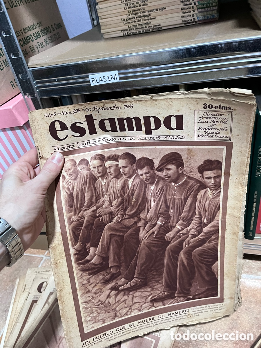 Coleccionismo de Revistas y Peri&oacute;dicos: Blas1M ESTAMPA. REVISTA GRAFICA. A&Ntilde;O 6. N&ordm; 299. 30 SEPT. 1933. UN PUEBLO QUE SE MUERE DE HAMBRE