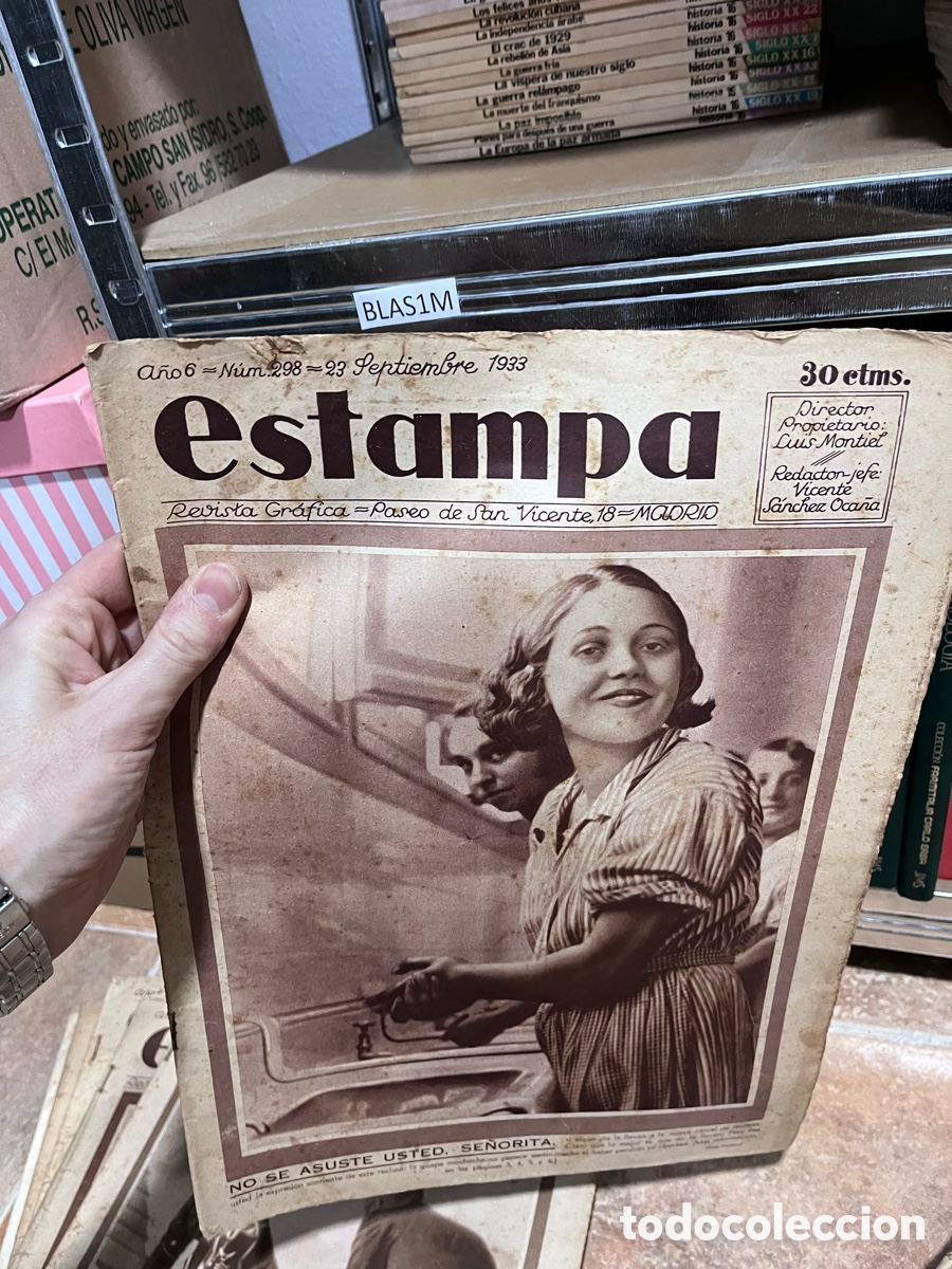Coleccionismo de Revistas y Peri&oacute;dicos: Blas1M ESTAMPA. REVISTA GRAFICA. A&Ntilde;O 6. N&ordm; 298. 23 SEPT. 1933. LA VIDA DE LAS RECLUSAS EN LA CARCEL