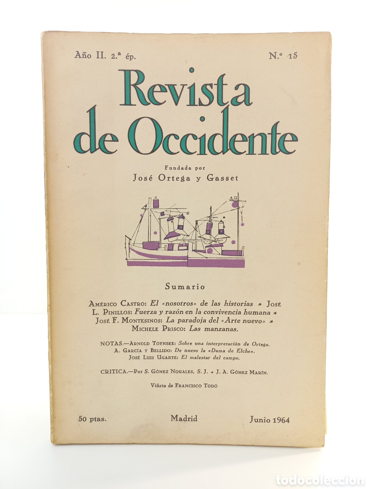 Collectionnisme de Revues et Journaux: Revista de Occidente 15 a&ntilde;o II 2&ordf; Epoca. Junio, 1964.