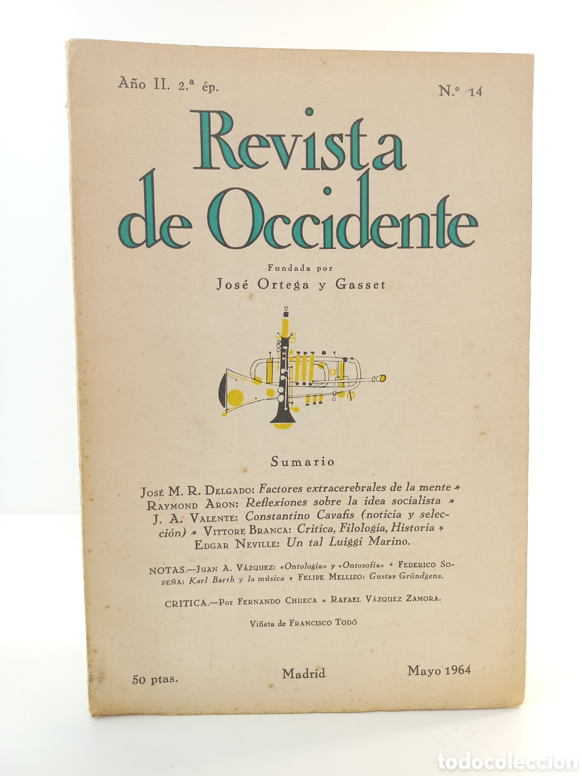 Colecionismo de Revistas e Jornais: Revista de Occidente 14 a&ntilde;o II 2&ordf; &eacute;poca. Mayo 1964.
