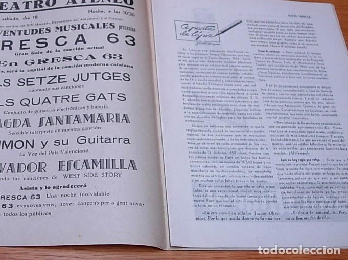 Collection Magazines and Newspapers: Revista NUEVA TARREGA n&ordm; 990 GRESCA 63 : ELS SETZE JUTGES RAIMON ELS QUATRE GATS 1963 Rara!!