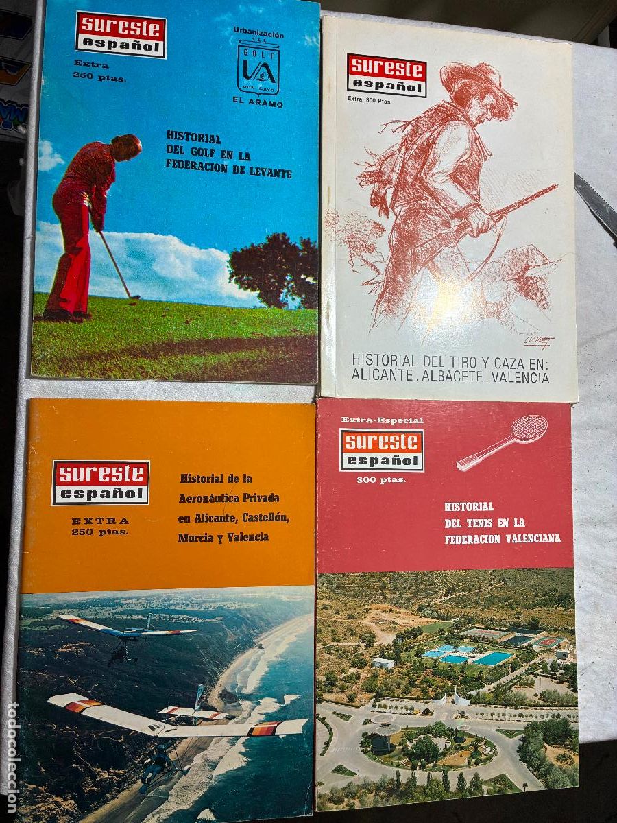 Coleccionismo de Revistas y Peri&oacute;dicos: Cuatro revistas sureste espa&ntilde;ol a&ntilde;o 1984 Murcia,ValenciaAlicante,Castellon, caza, golf, deportes,