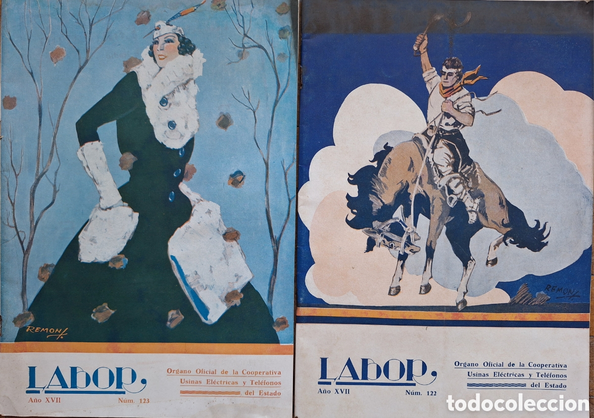 Collectionnisme de Revues et Journaux: 2 REVISTA LABOR ORGANO DE LA COOPERATIVA USINAS ELECTRICAS Y TELEFONOS DEL ESTADO URUGUAY 1937
