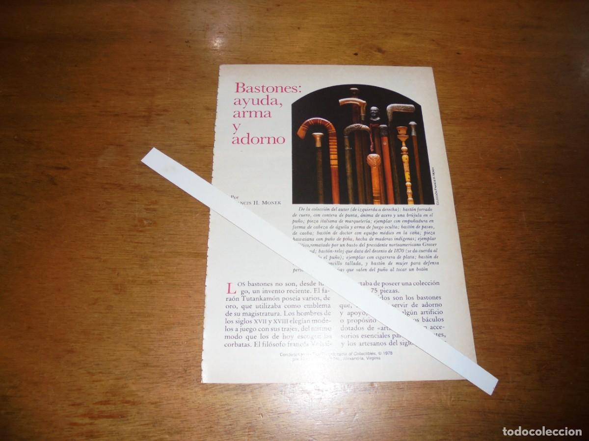 Coleccionismo de Revistas y Peri&oacute;dicos: RETAL 1981: BASTONES: AYUDA, ARMA Y ADORNO
