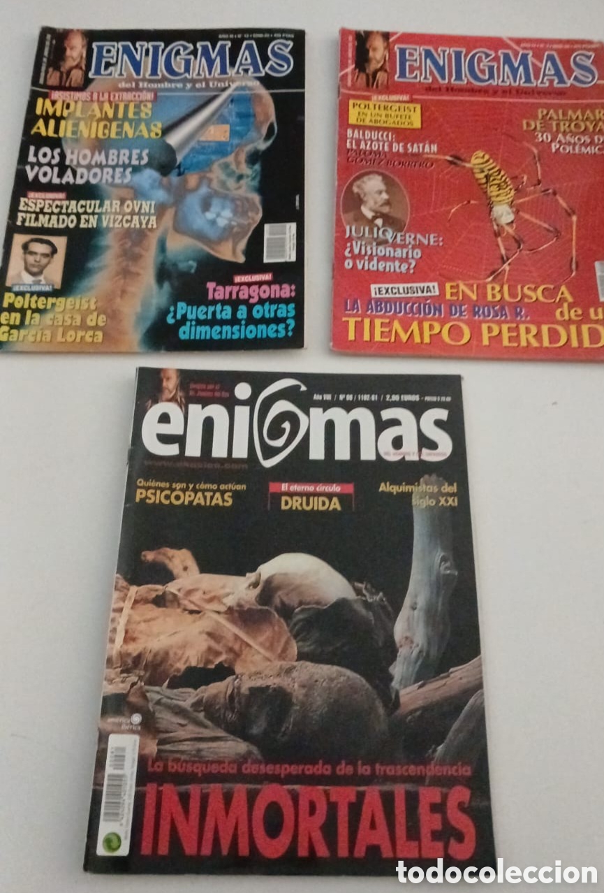 Coleccionismo de Revistas y Peri&oacute;dicos: LOTE TRES REVISTAS ENIGMAS; 3, 8 y 12