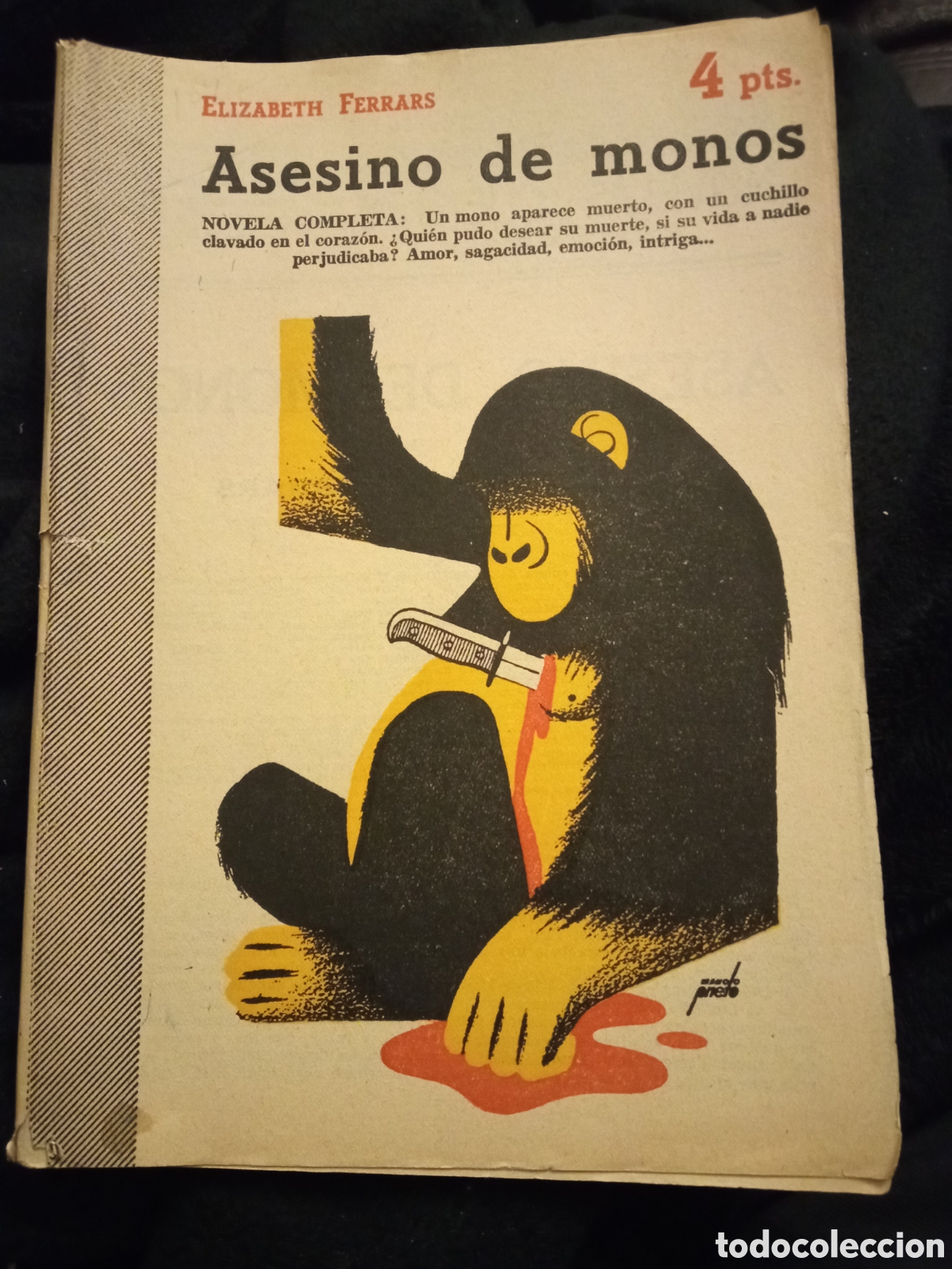Coleccionismo de Revistas y Peri&oacute;dicos: Asesino de monos, Novela Completa, Colecci&oacute;n Revista Literaria de 1951