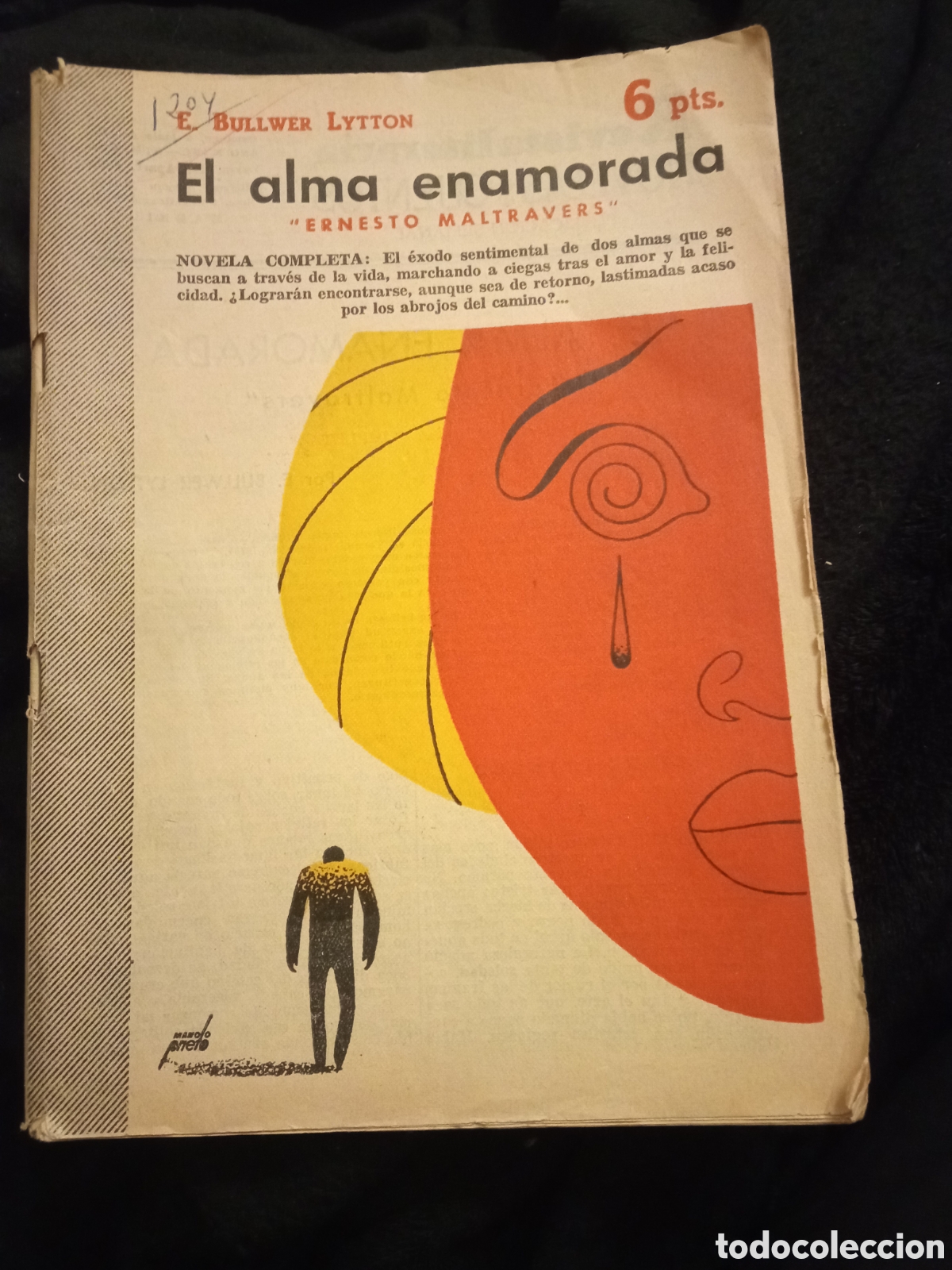 Coleccionismo de Revistas y Peri&oacute;dicos: El alma enamorada, Novela Completa, Colecci&oacute;n Revista Literaria de 1954