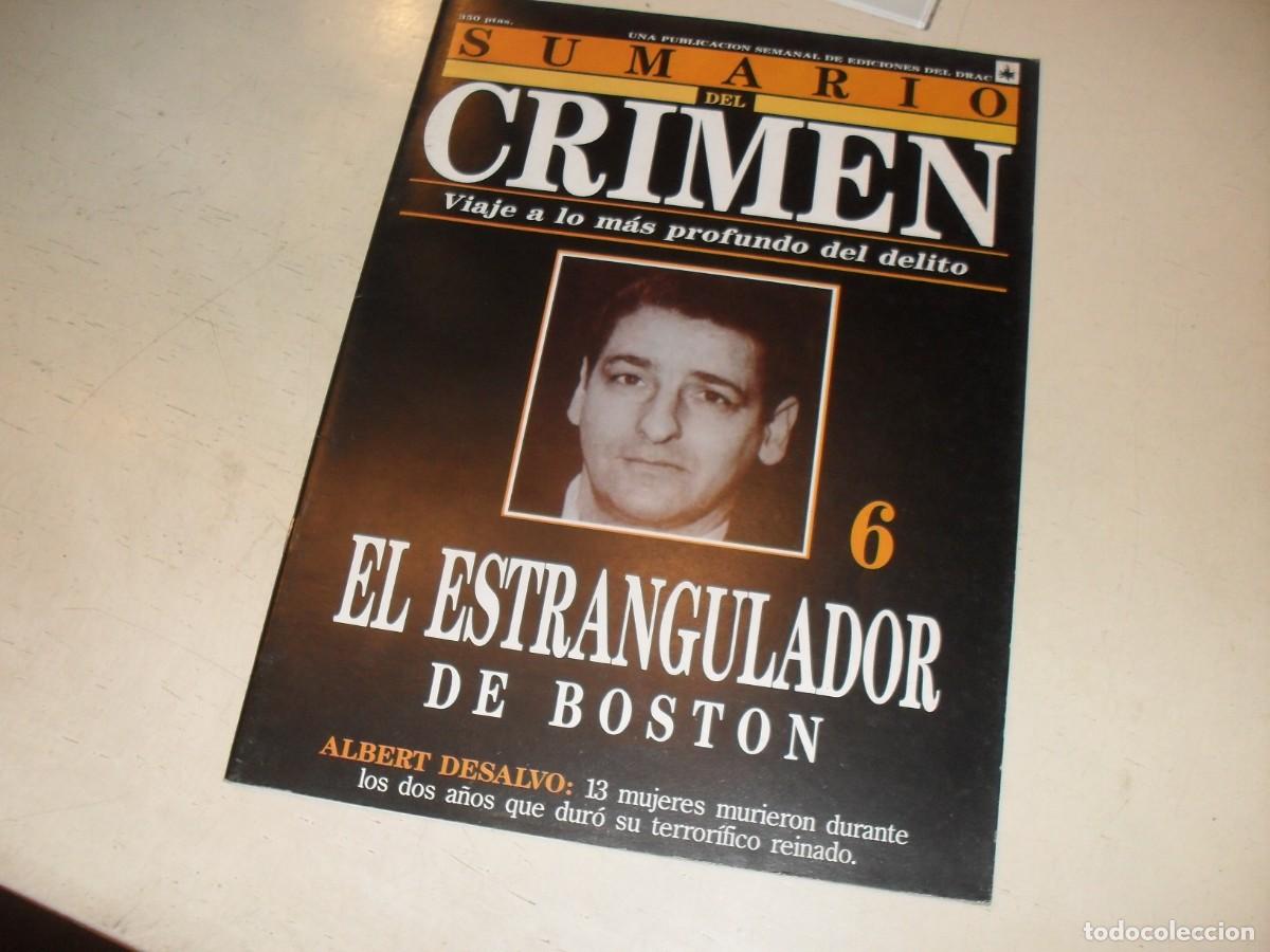 Coleccionismo de Revistas y Peri&oacute;dicos: SUMARIO DEL CRIMEN N&ordm; 6,ALBERT DESALVO,EL ESTRANGULADOR DE BOSTON,DE 100.JESUS DOMINGO EDITOR,1991