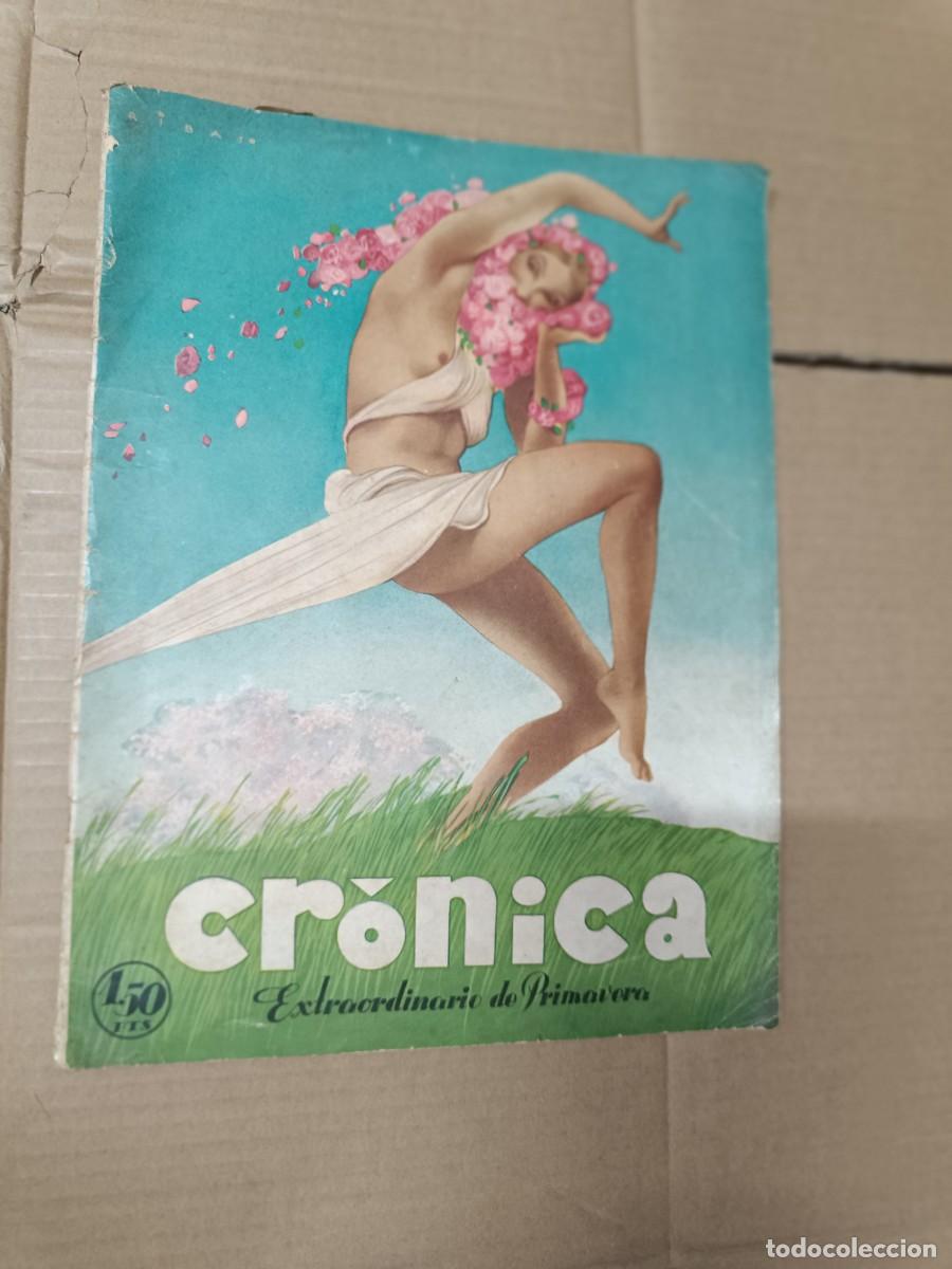 Coleccionismo de Revistas y Peri&oacute;dicos: ANTIGUA REVISTA CRONICA, NUMERO EXTRAORDINARIO DE PRIMAVERA 1936, EROTICA, MUJERES DESNUDAS -P12