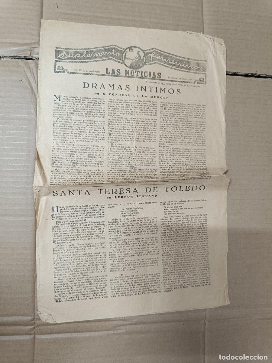 Coleccionismo de Revistas y Peri&oacute;dicos: ANTIGUO SUPLEMENTO FEMENINO DEL DIARIO LAS NOTICIAS, 1928 - P12