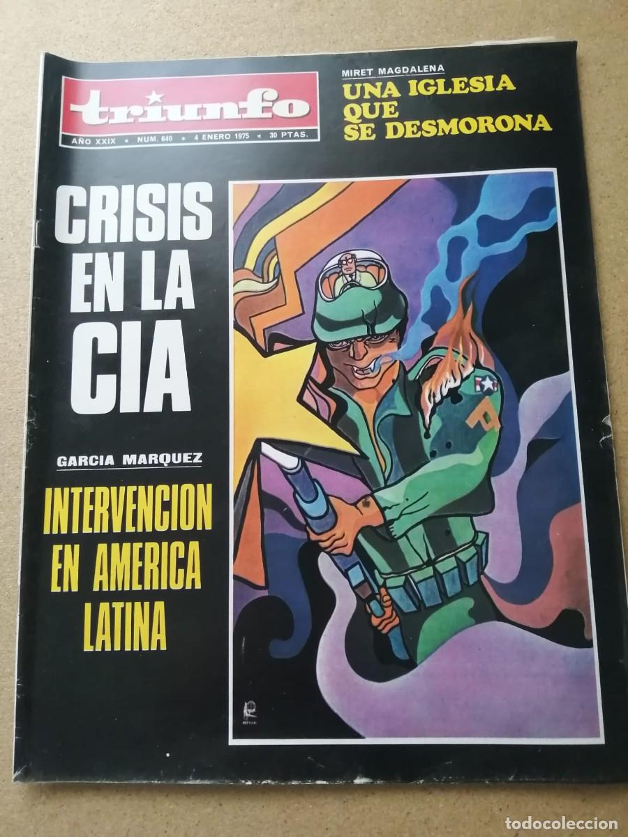 Collezionismo di Riviste e Giornali: REVISTA TRIUNFO (NUMERO 640) CRISIS EN LA CIA