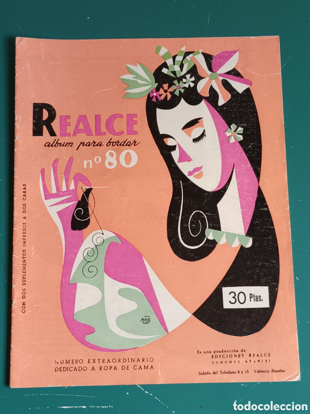 Colecionismo de Revistas e Jornais: Realce N&deg; 80 Album para bordar. Sin suplemento