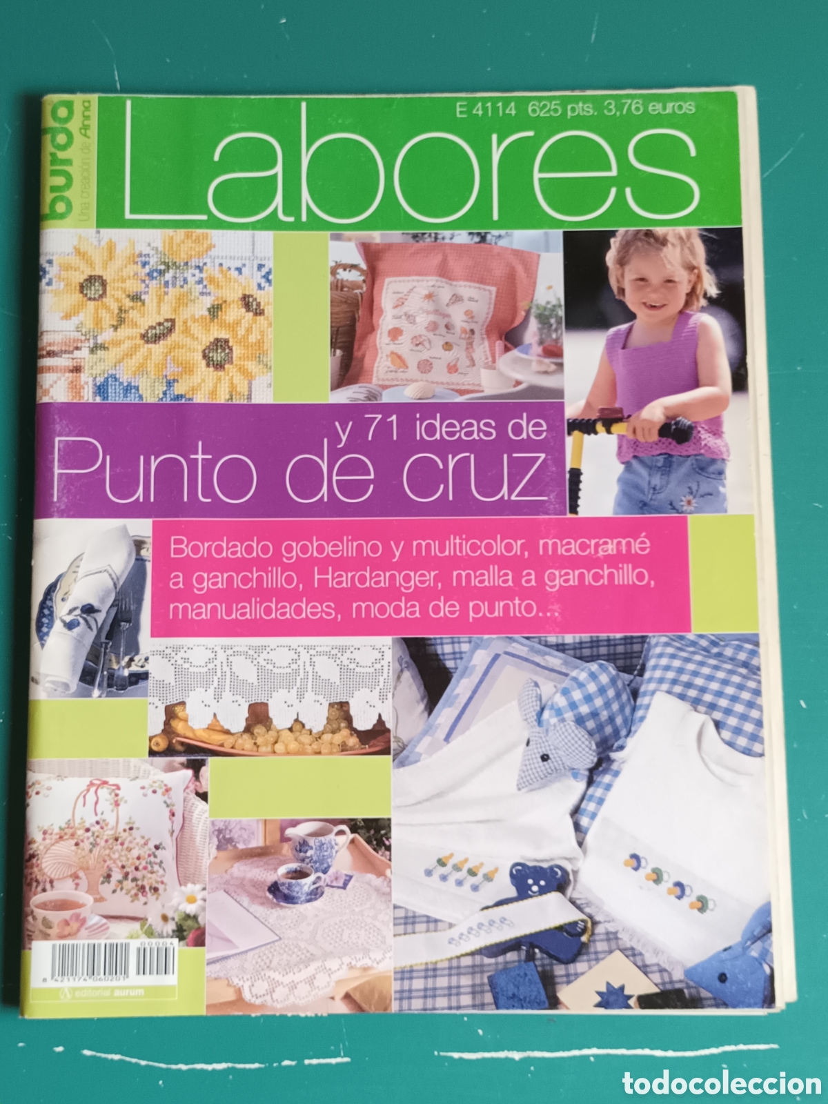 Colecionismo de Revistas e Jornais: Labores burda anna E 4114. Punto de cruz, bordado, macram&eacute;, ganchillo