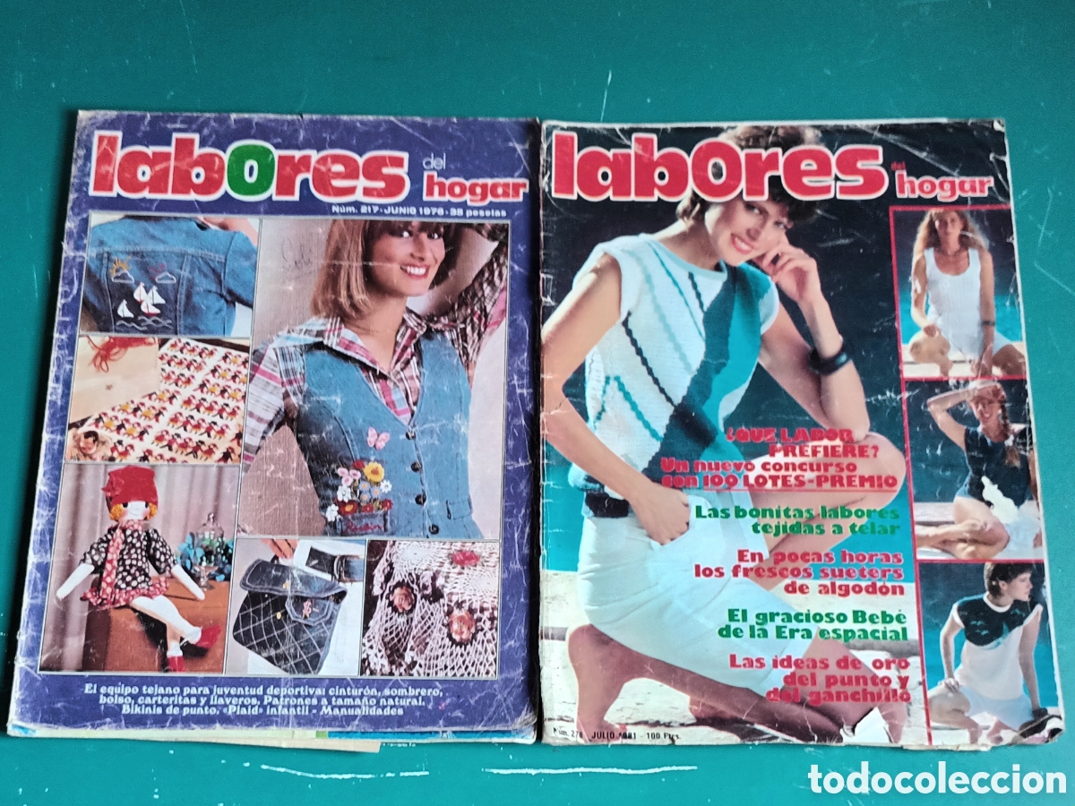 Coleccionismo de Revistas y Peri&oacute;dicos: Labores del hogar N&deg; 217 y 278. Con 10 suplementos n&deg; 129, 154, 194, 203, 205, 206, 245, 278