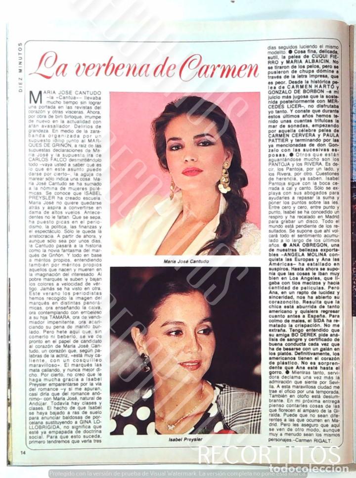 Collectionnisme de Revues et Journaux: MARIA JOSE CANTUDO ISABEL PREYSLER