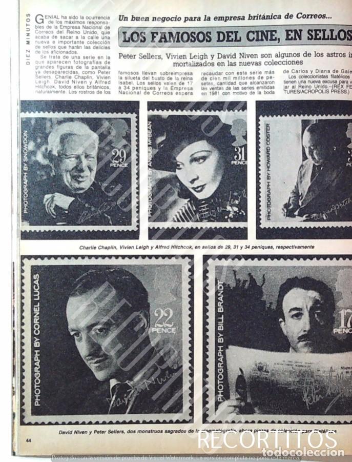 Sammeln von Zeitschriften und Zeitungen: PETER SELLERS ALFRED HITCHCOCK VIVIEN LEIGH CHARLIE CHAPLIN DAVID NIVEN