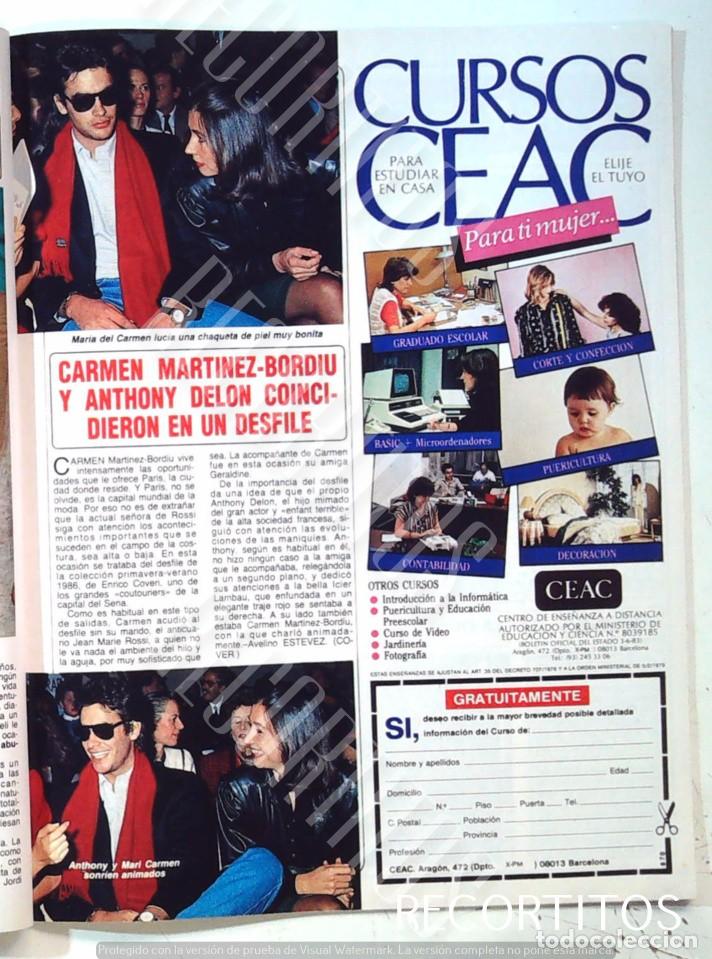 Sammeln von Zeitschriften und Zeitungen: MCMB MARIA DEL CARMEN MARTINEZ BORDIU ROSSI LUIS ANTHONY DELON TONY