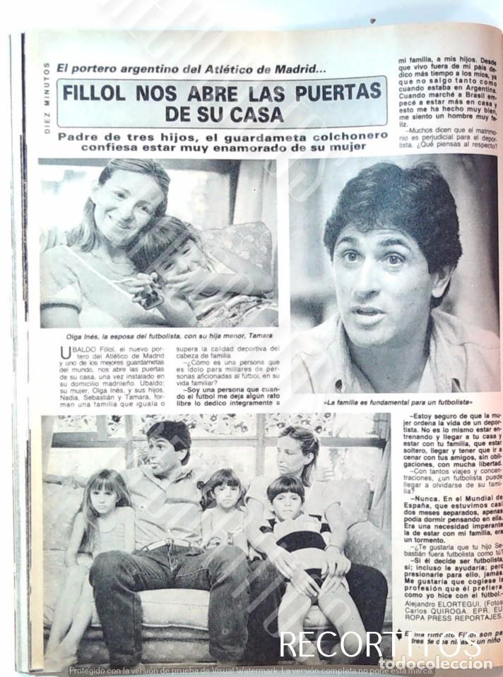 Coleccionismo de Revistas y Peri&oacute;dicos: FILLOL ATLETICO DE MADRID CON SU FAMILIA .