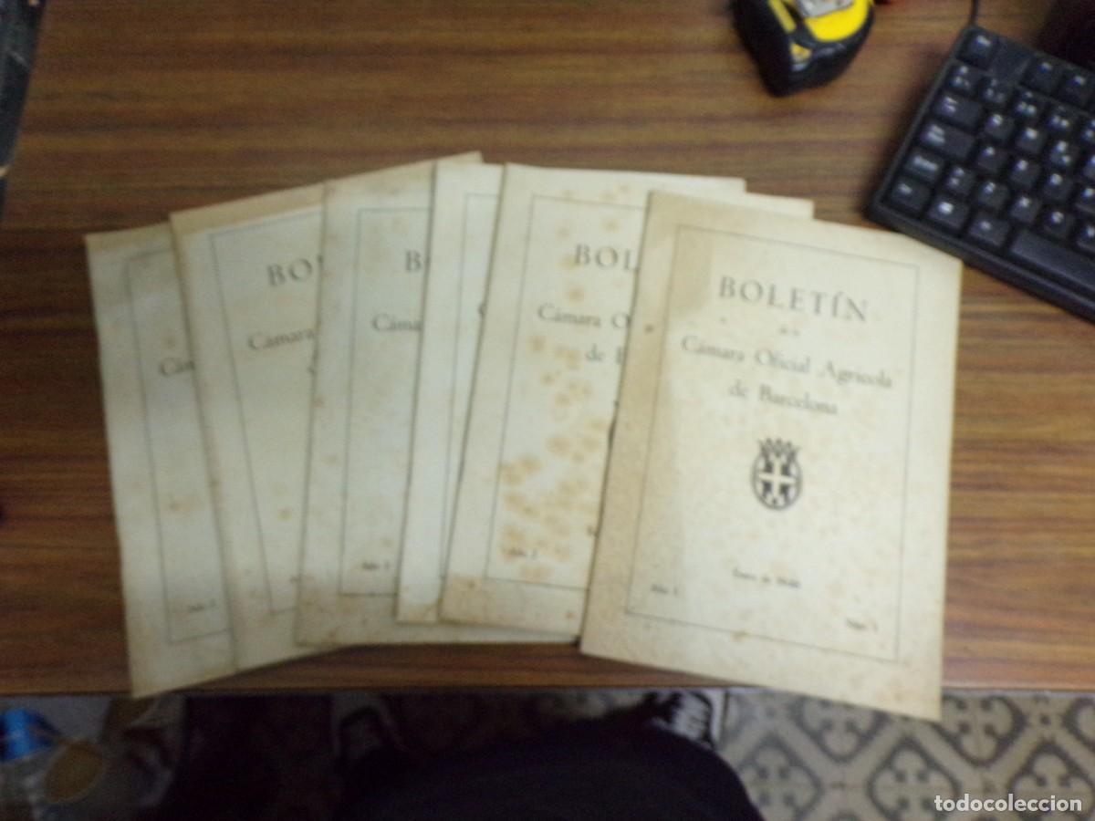 Coleccionismo de Revistas y Peri&oacute;dicos: lote bolet&iacute;n de la c&aacute;mara oficial agr&iacute;cola de Barcelona a&ntilde;o 1 del 1 al 6 1946