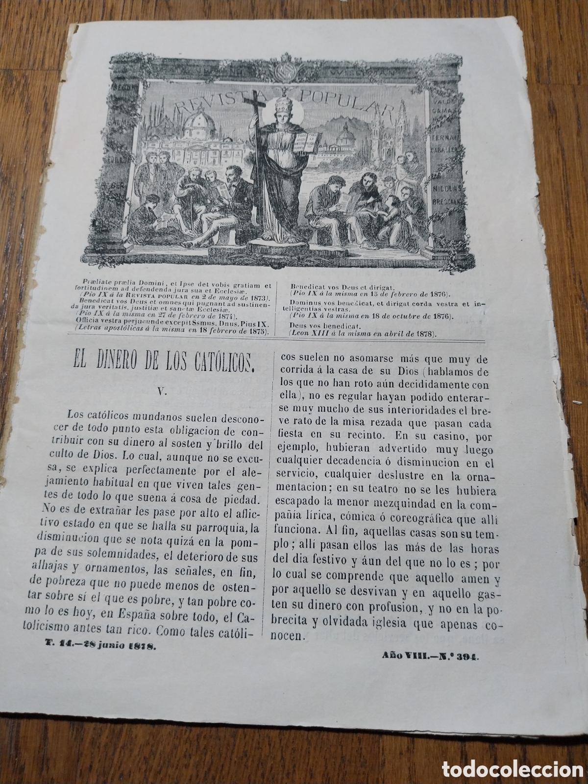 Coleccionismo de Revistas y Peri&oacute;dicos: REVISTA 1878 COLUMNA ALEJANDRINA EN SAN PETERSBURGO