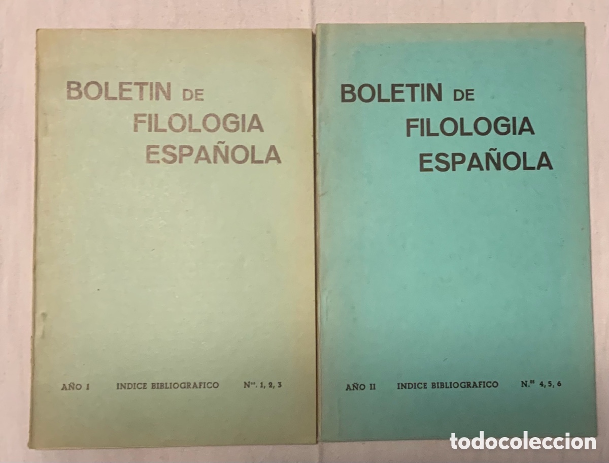 Coleccionismo de Revistas y Peri&oacute;dicos: &Iacute;ndice bibliogr&aacute;fico Bolet&iacute;n de Filolog&iacute;a Espa&ntilde;ola. 1953, 1954
