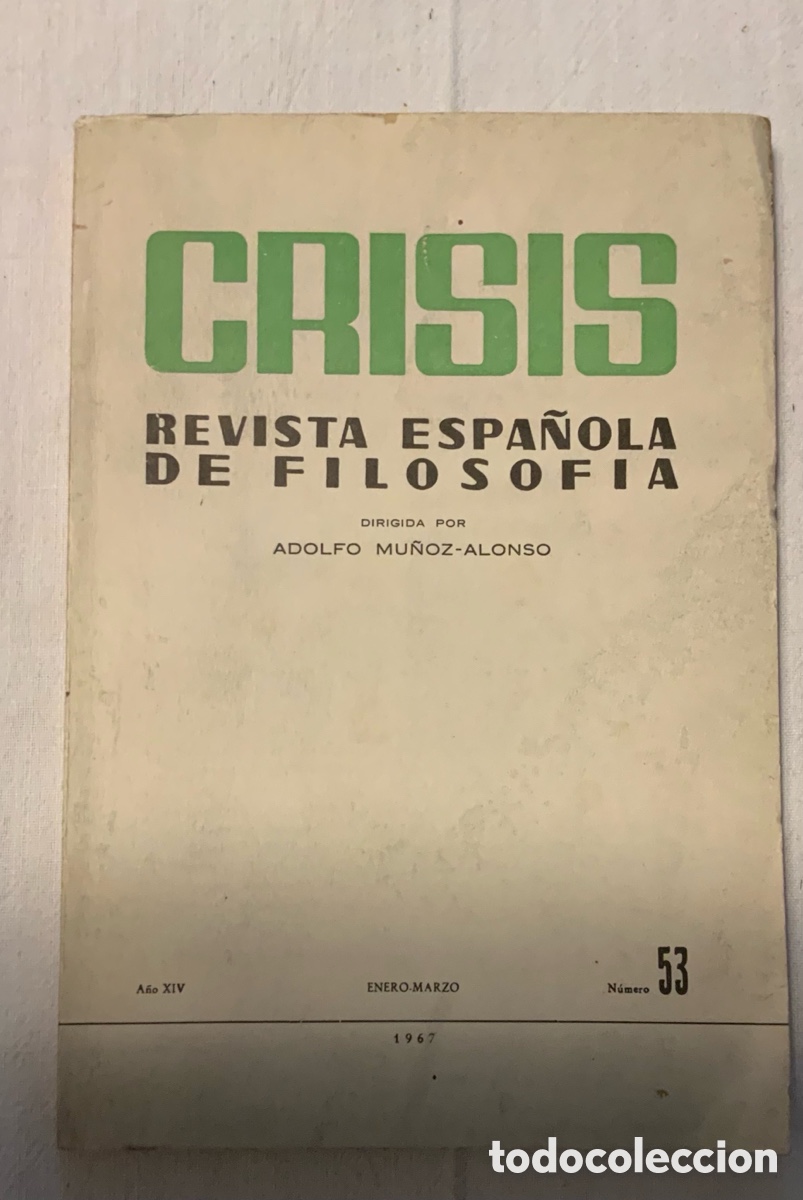 Coleccionismo de Revistas y Peri&oacute;dicos: Revista espa&ntilde;ola de filosof&iacute;a. 1967.