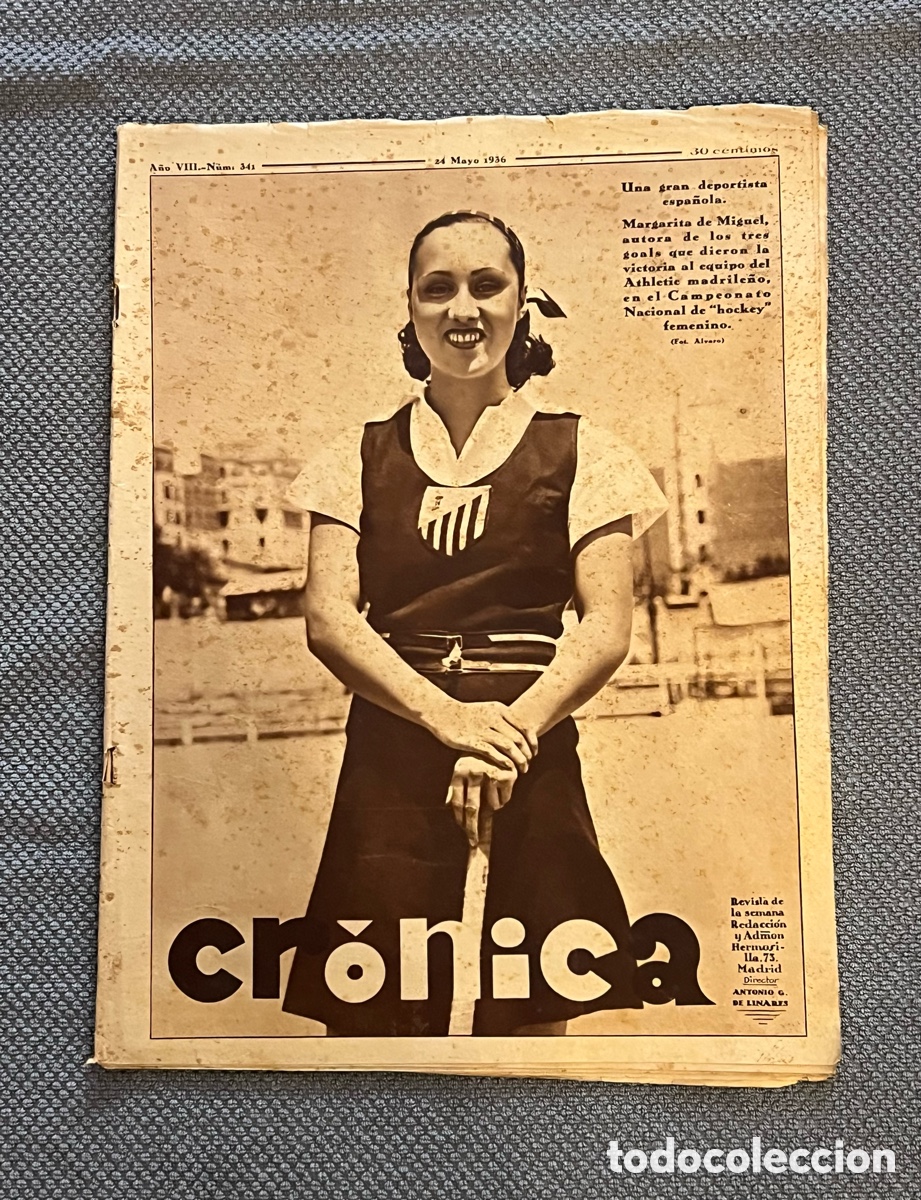 Sammeln von Zeitschriften und Zeitungen: CRONICA., Pol&iacute;ticos de Catalu&ntilde;a. Silueta de don Juan Lluhi y Vallesca, ministro de Trabajo (a.1936)