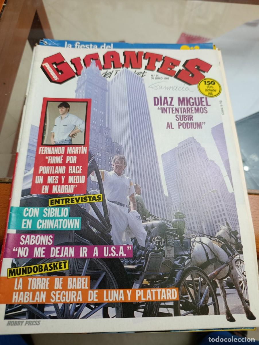 Coleccionismo de Revistas y Peri&oacute;dicos: REVISTA GIGANTES N. 34. DIAZ MIGUEL INTENTAREMOS SUBIR AL PODIUM