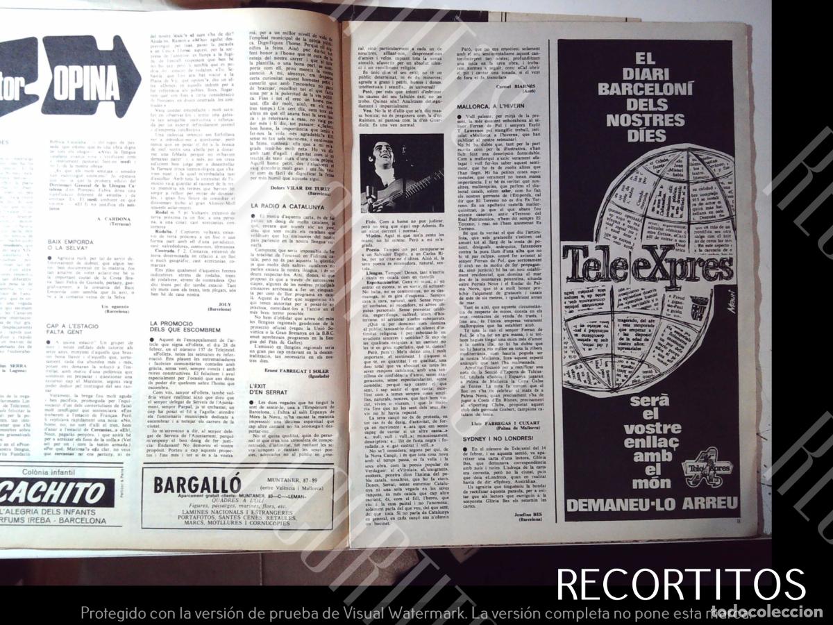 Collectionnisme de Revues et Journaux: JOAN MANUEL SERRAT 1969
