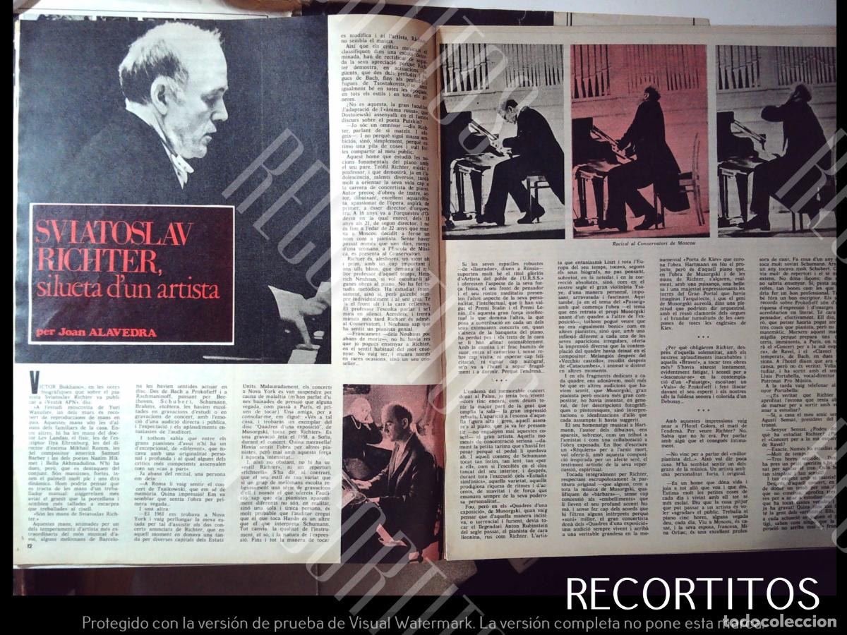 Collectionnisme de Revues et Journaux: SVIATOSLAV RICHTER MUSICO
