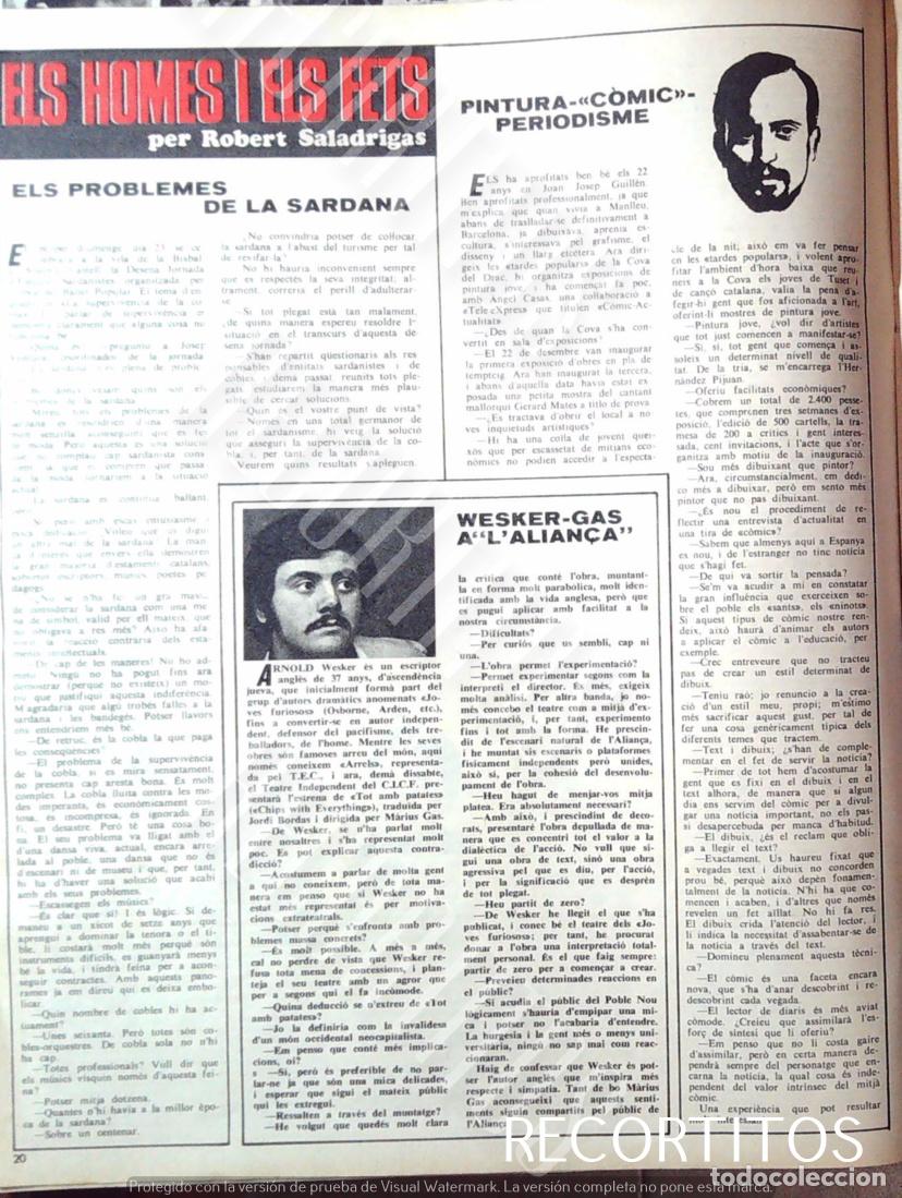Collectionnisme de Revues et Journaux: ARNOLD WESKER JOAN JOSEP GUILLEN
