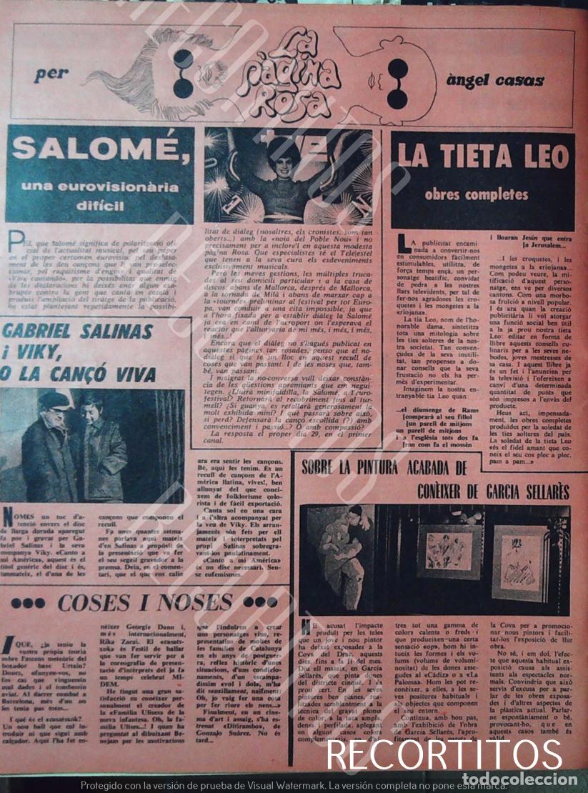 Coleccionismo de Revistas y Peri&oacute;dicos: SALOME EUROVISION GABRIEL SALINAS I VIKY