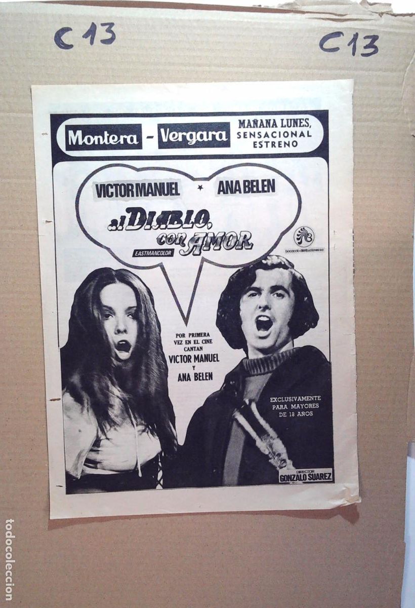 Sammeln von Zeitschriften und Zeitungen: ANA BELEN VICTOR MANUEL AL DIABLO CON AMOR TEATRO